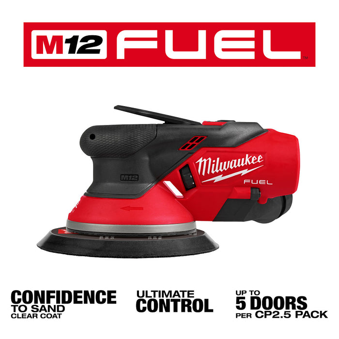 MILWAUKEE M12 FUEL 6" (3/32") Random Orbital Sander (Tool Only)