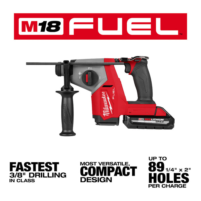 M18 FUEL™ 5/8" SDS Plus Rotary Hammer w/ Dust Extractor Kit 2908-22DE