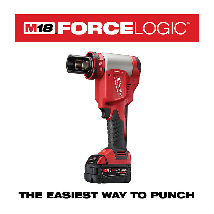 MILWAUKEE M18 FORCE LOGIC 10T Knockout Tool 1/2" - 2" Kit