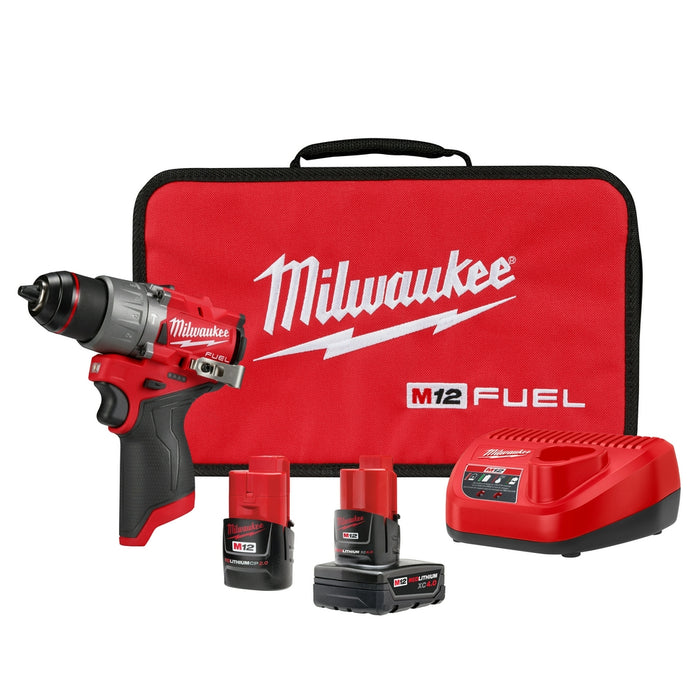 MILWAUKEE M12 FUEL™ 1/2" Hammer Drill/Driver Kit + FREE 48-11-2425 Battery Q4