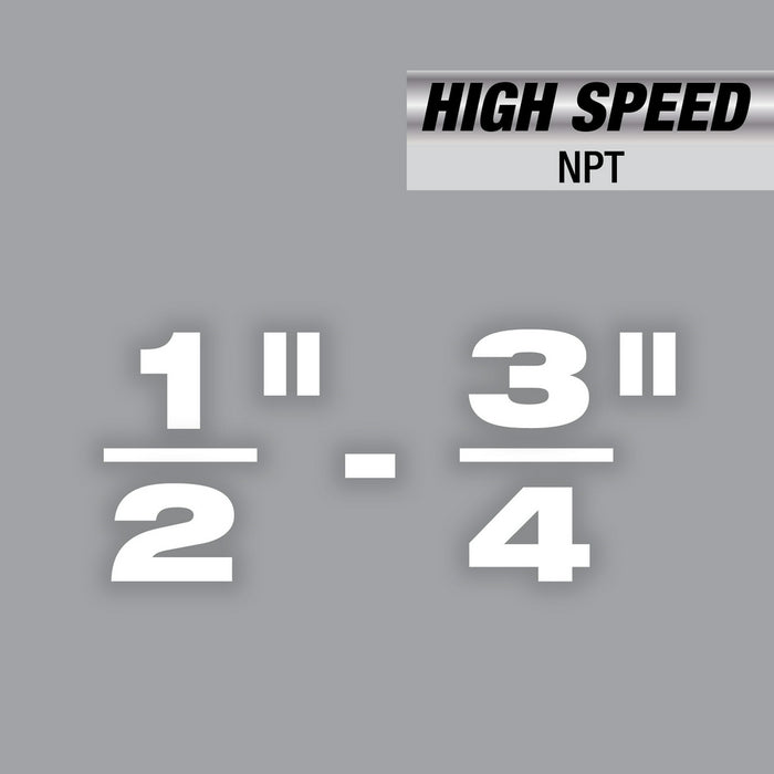 MILWAUKEE 1/2"-3/4" HIGH SPEED NPT Universal Pipe Threading Dies