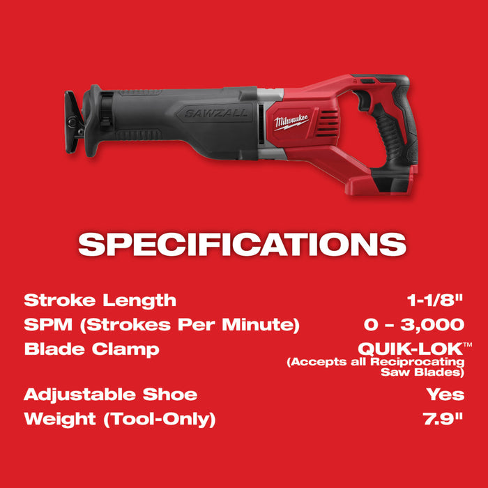 Sierra alternativa MILWAUKEE M18™ SAWZALL® (solo herramienta)