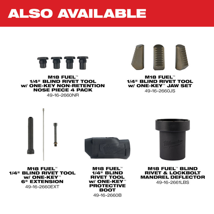 MILWAUKEE M18 FUEL™ 1/4" Blind Rivet Tool w/ ONE-KEY™ Kit