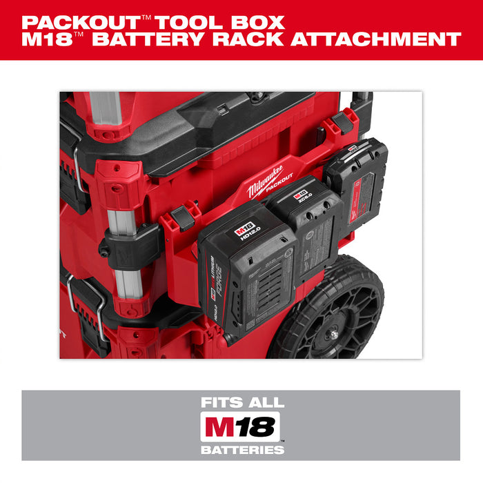 MILWAUKEE PACKOUT™ Tool Box M18™ Battery Rack Attachment