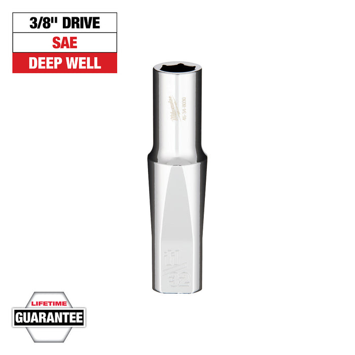 MILWAUKEE DADO PROFUNDO DE 11/32" CON CUADRO DE 3/8"