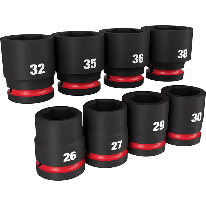 MILWAUKEE 8PC SHOCKWAVE Impact Duty 3/4" Drive Metric Standard 6 Point Socket Set