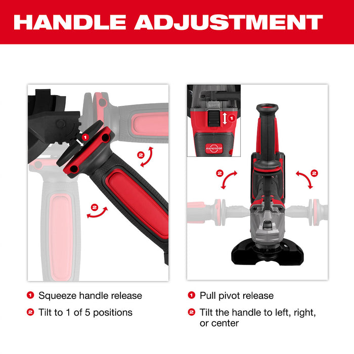 MILWAUKEE M18 FUEL™ 4-1/2" / 5" Dual-Trigger Braking Grinder (Tool Only)