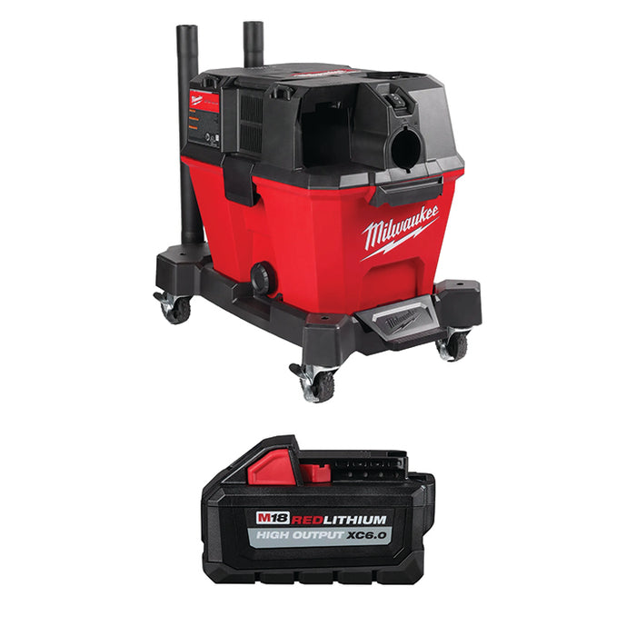 MILWAUKEE M18 FUEL™ 6 Gallon Wet/Dry Vacuum & FREE M18™ REDLITHIUM™ HIGH OUTPUT™ XC6.0 Battery