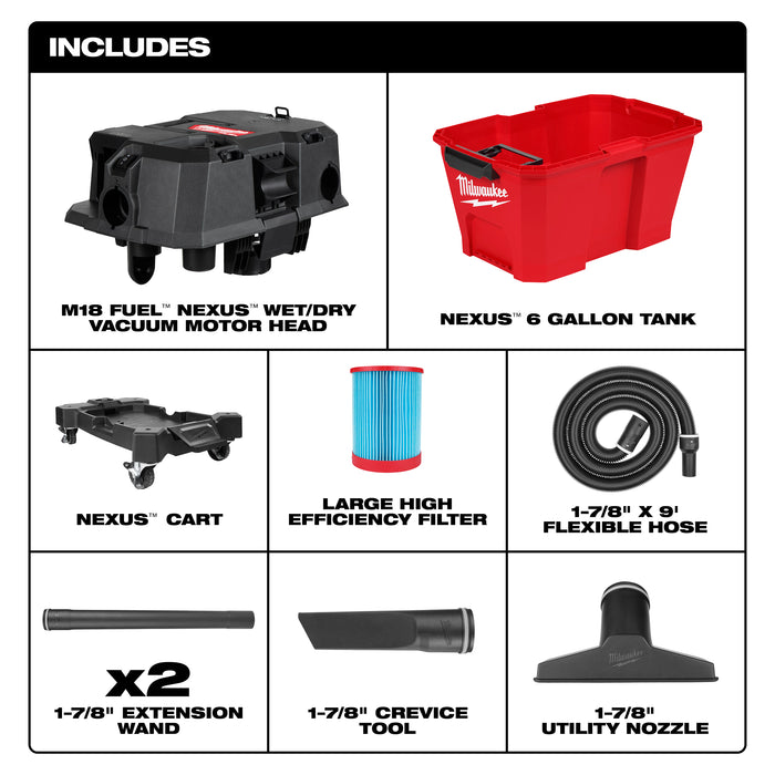 Milwaukee M18 FUEL 6 GALLON WET/DRY VACUUM 0910-20