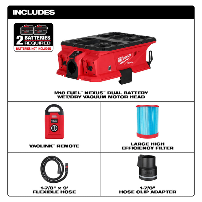 Milwaukee DB Motor Head PACKOUT & VACLINK 0926-20