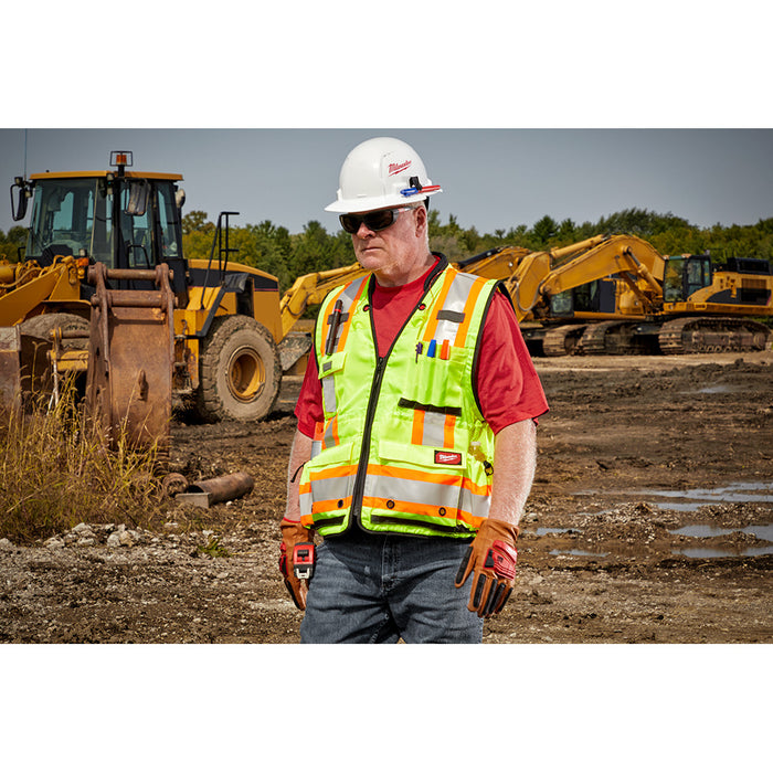 Chaleco de seguridad de alta visibilidad para topógrafo MILWAUKEE Clase 2