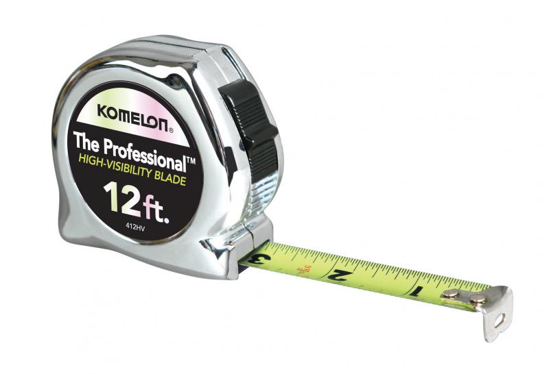 Komelon 12' x 5/8" Chrome Professional with High Visibility Blade