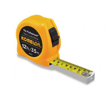Komelon 12'/3.5 x 1/2" Yellow Professional - Inch/Metric