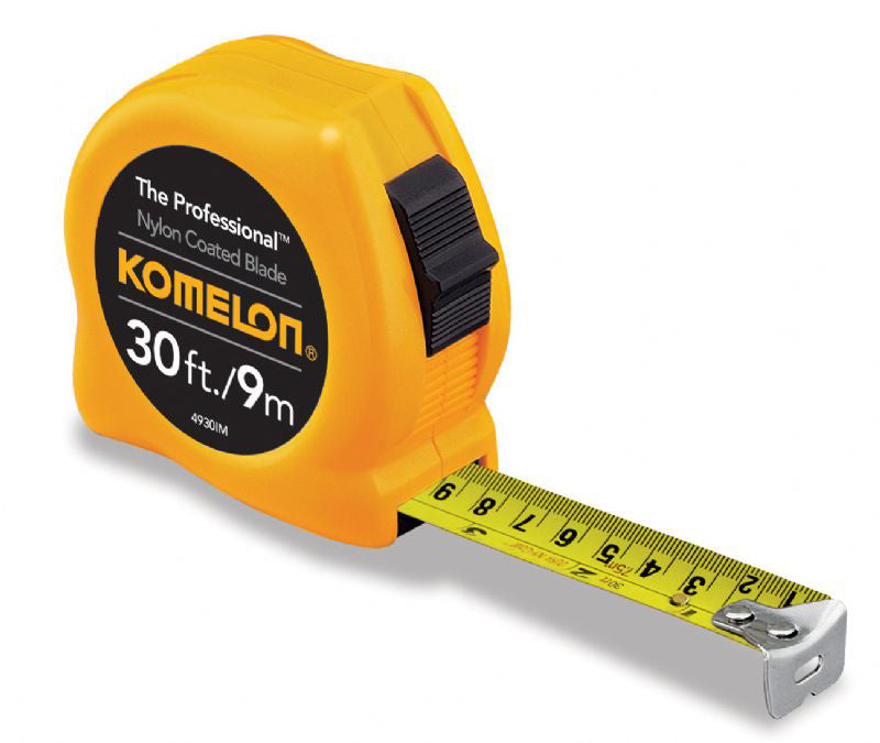 Komelon 30'-9M x 1" Yellow Professional - Inch/Metric