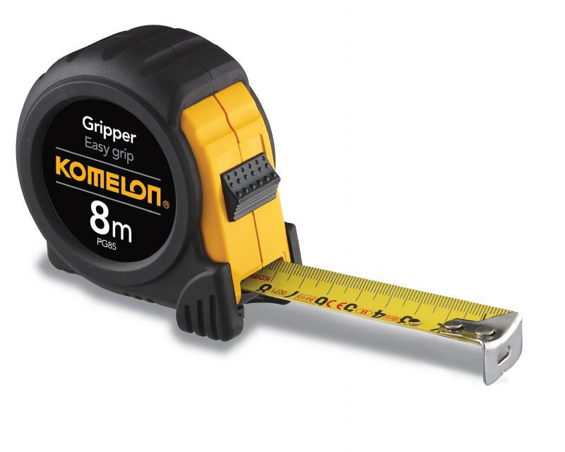 Komelon 8m x 25mm Gripper - Black Case - Metric Only