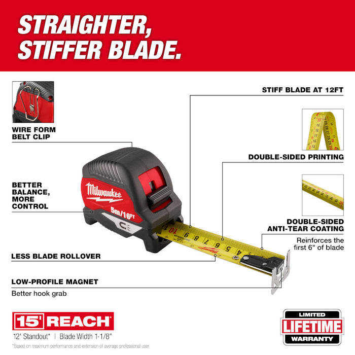 MILWAUKEE 5 m / 16' Magnetic Tape Measure
