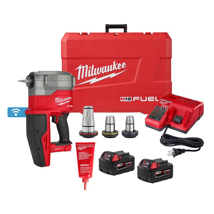 MILWAUKEE M18 FUEL™ Kit expansor ProPEX® de 2" con ONE-KEY™ con kit de cabezales expansores de 1 1/4"-2"