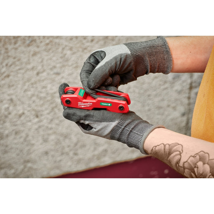 MILWAUKEE 8-Key Folding Hex Key Set - Torx