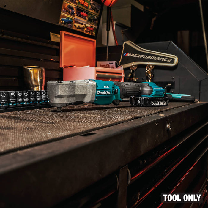 Makita XLT03Z 18V LXT® Lithium-Ion Brushless Cordless High Torque 3/8" Sq. Drive Angle Impact Wrench w/ Friction Ring, Tool Only