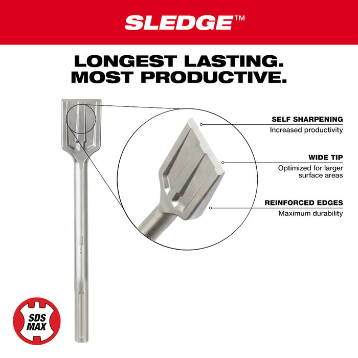 Milwaukee Tools SDS MAX SLEDGE Scraping Chisel 48-62-4089