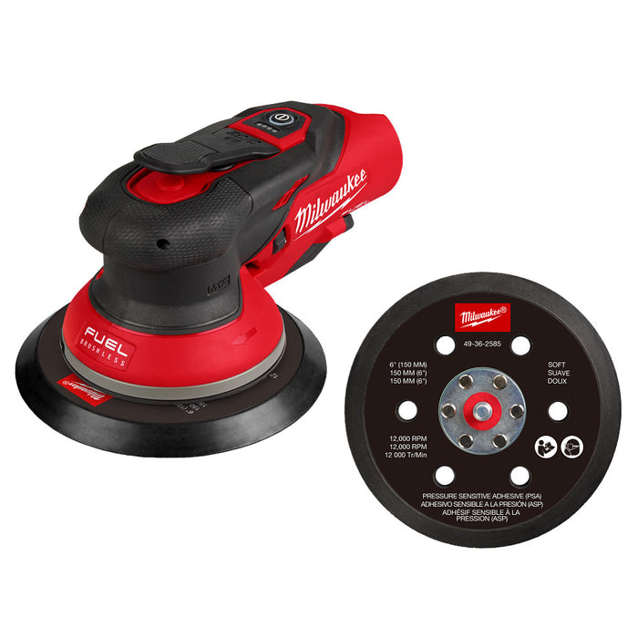 MILWAUKEE M12 FUEL 6" (3/32") Random Orbital Sander (Tool Only)
