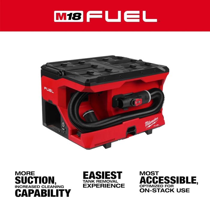 Milwaukee M18 FUEL™ 4 Gallon Wet/Dry Vacuum w/ PACKOUT™ Compatibility & VACLINK™