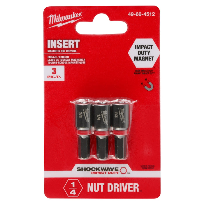 MILWAUKEE SHOCKWAVE IMPACT DUTY™ Insert Magnetic Nut Drivers (3 PACK)