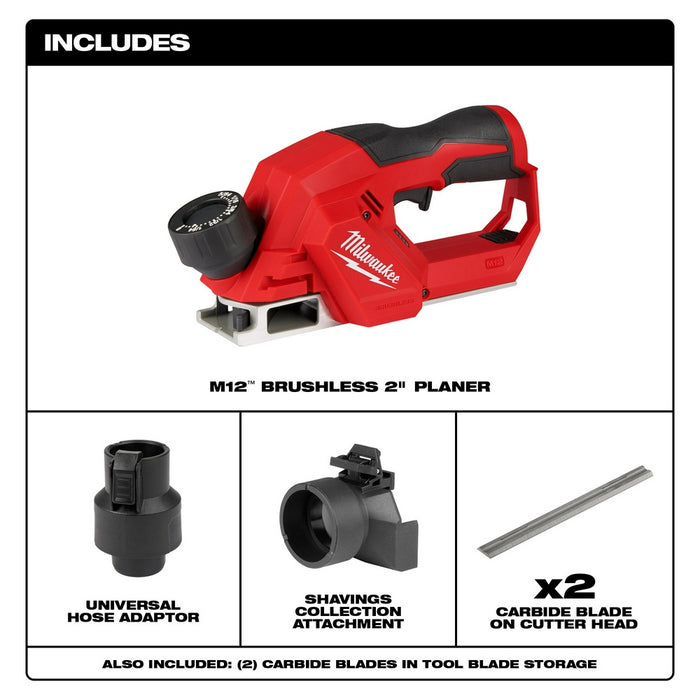 MILWAUKEE M12 2" Planer (Tool Only)