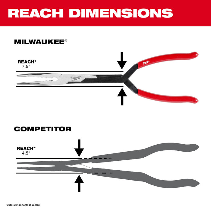 MILWAUKEE 13" Long Reach Pliers - 45° Nose