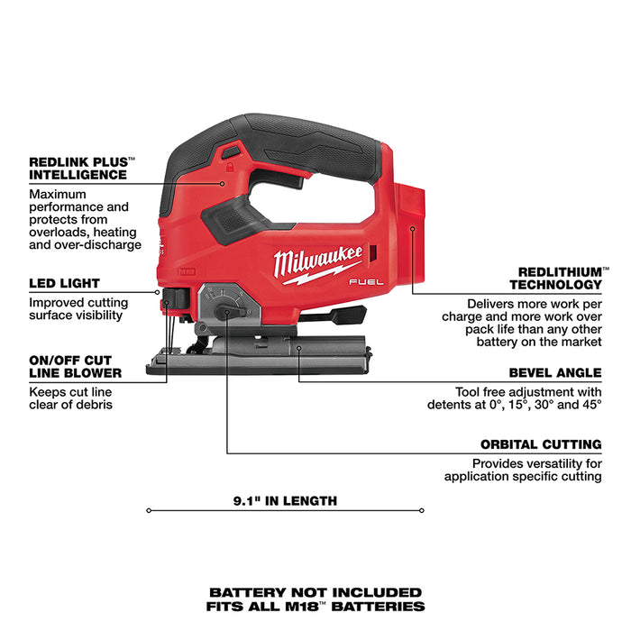 MILWAUKEE M18 FUEL D-Handle Jig Saw (Tool Only)