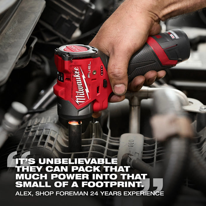 MILWAUKEE M12™ Kit de destornillador de impacto hexagonal de 1/4”