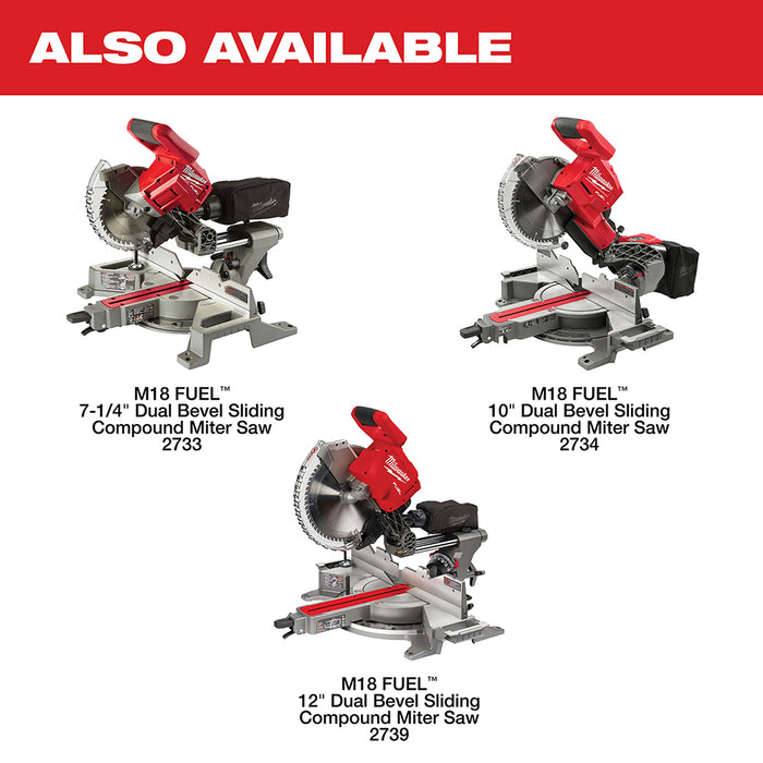 MILWAUKEE M18 FUEL™ 12" Dual Bevel Sliding Compound Miter Saw Kit