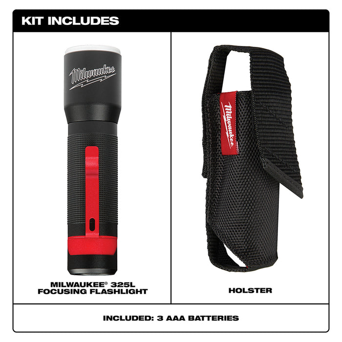 MILWAUKEE 325L Focusing Flashlight w/ Holster