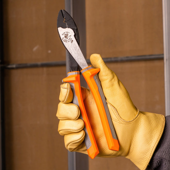 KLEIN TOOLS Insulated Crimping & Cutting Tool For Connectors