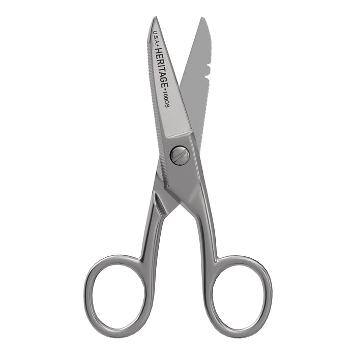 KLEIN TOOLS Serrated Electrician Scissors w/ Stripping