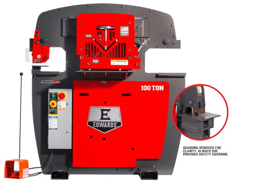 EDWARDS 100 Ton Ironworker 230V, 1PH, PowerLink, Coper Notcher & 2 LED Lights