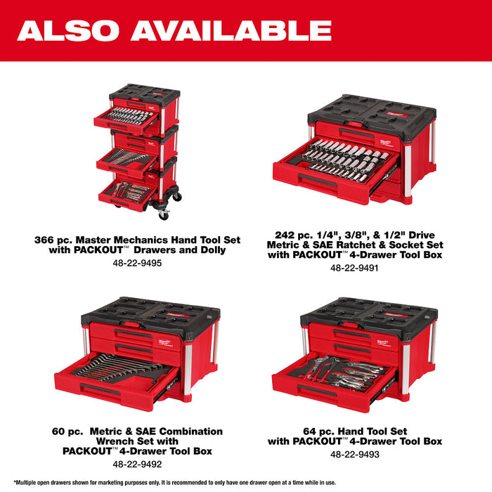 Milwaukee 28pc. Hex Key & Hammer Set with Tray for PACKOUT™ Drawers 48-22-0161