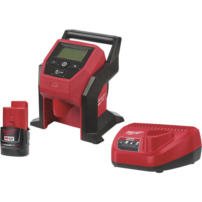 Milwaukee Tools M12 Inflator Kit wCP 2.0AH Batt 2475-21CP