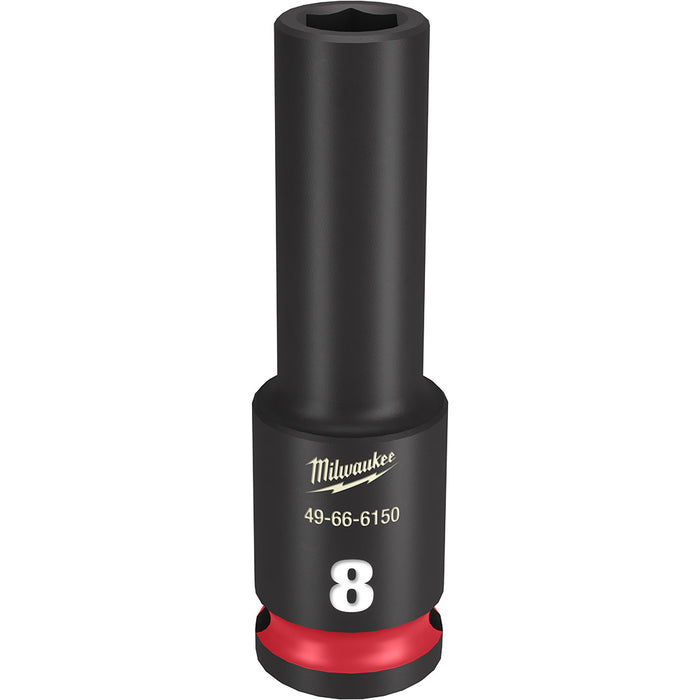 MILWAUKEE SHOCKWAVE Impact Duty Dado de 6 puntos con accionamiento de 3/8" y 8 mm de profundidad