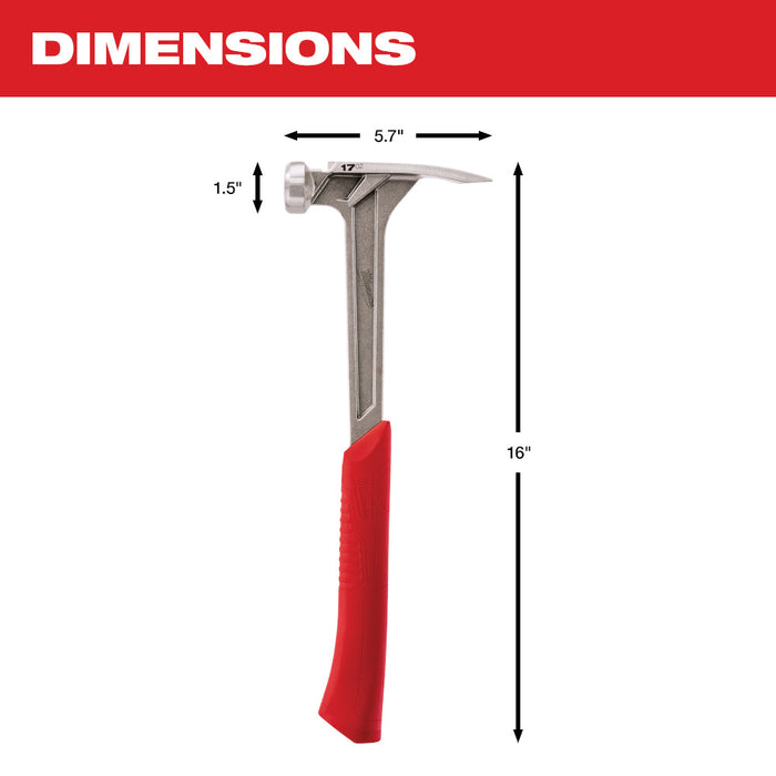 MILWAUKEE 17 oz Smooth Face Framing Hammer Q4