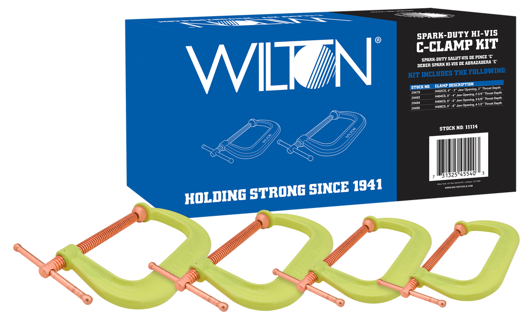WILTON Spark Duty 400CS Hi-Vis C-Clamp Kit