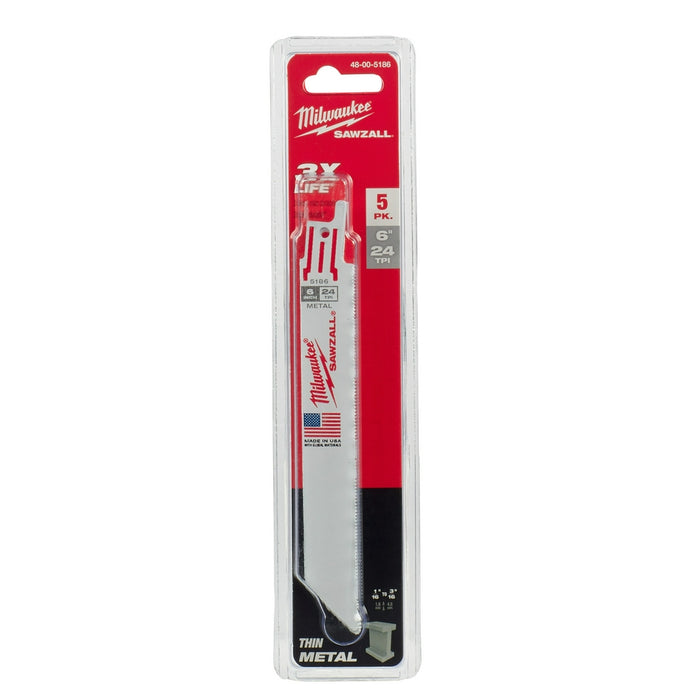 MILWAUKEE 24 TPI SAWZALL® Standard Metal Blades For EMT / Tube & Sheet Metal