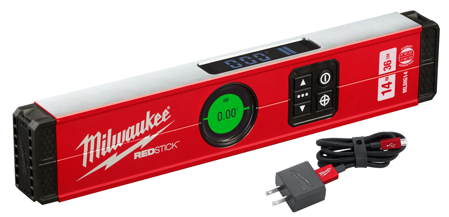 MILWAUKEE 14" REDSTICK™ Digital Level w/ PIN-POINT™ Measurement Technology