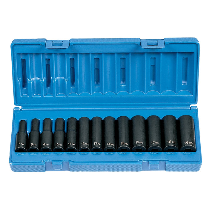 Grey Pneumatic 3/8" Drive 13 Piece Deep Metric Set