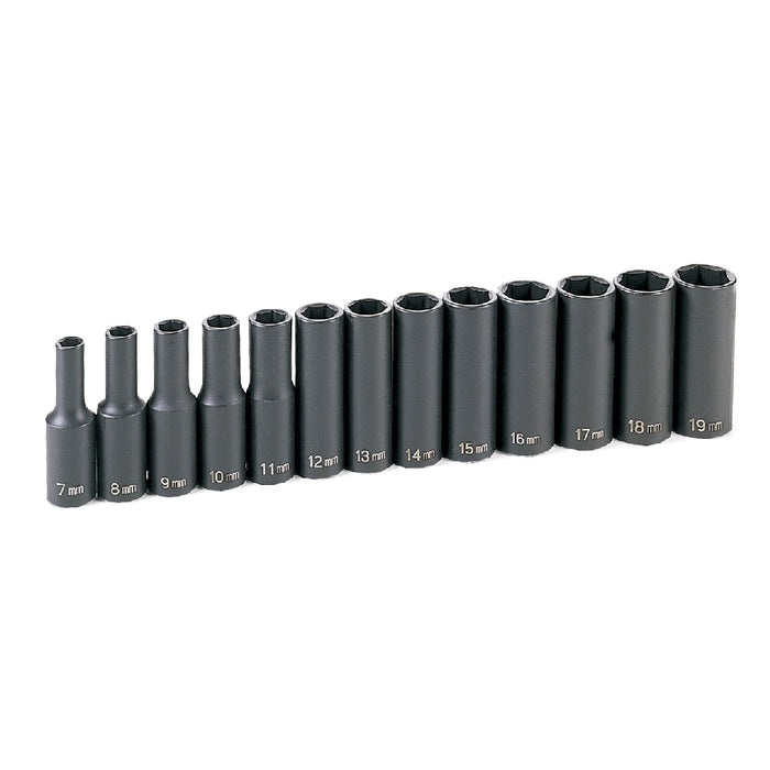 Grey Pneumatic 3/8" Drive 13 Piece Deep Metric Set