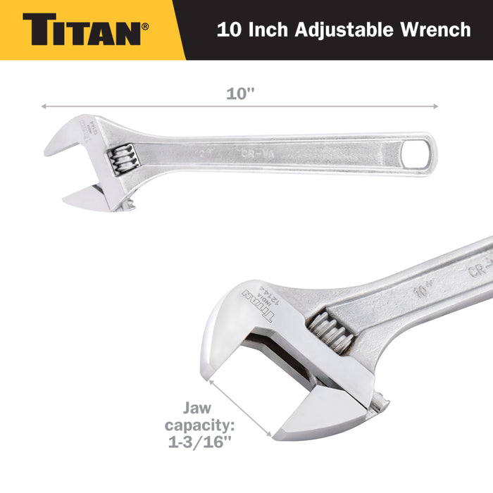 Titan 10" Adjustable Wrench