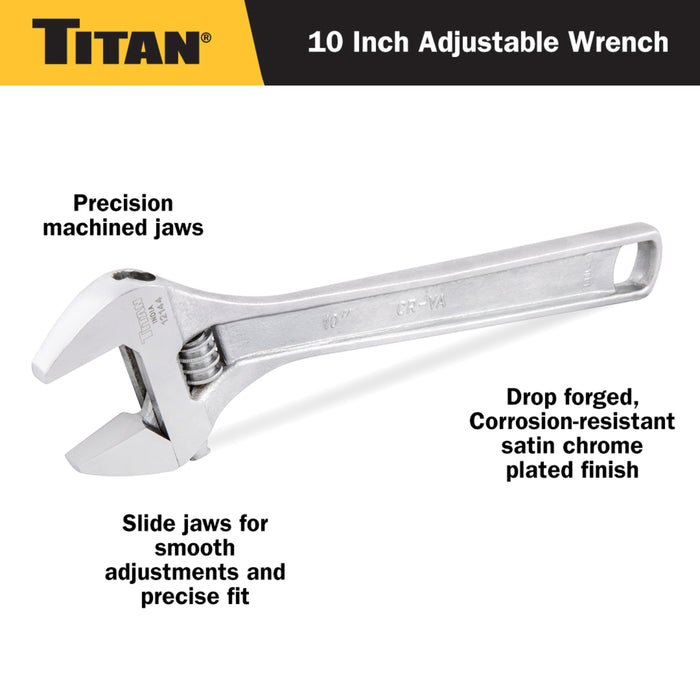 Titan 10" Adjustable Wrench