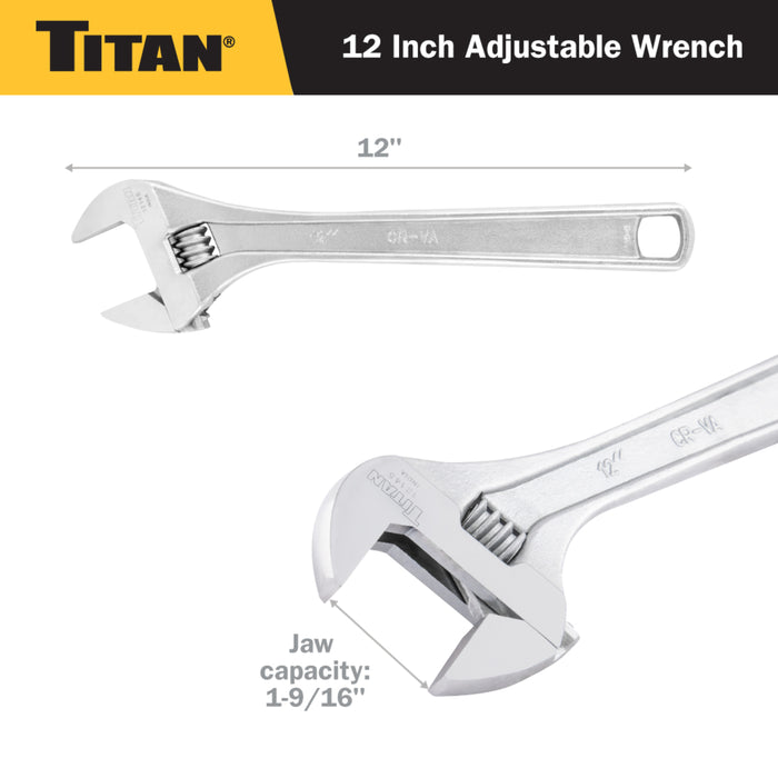 Titan 12" Adjustable Wrench