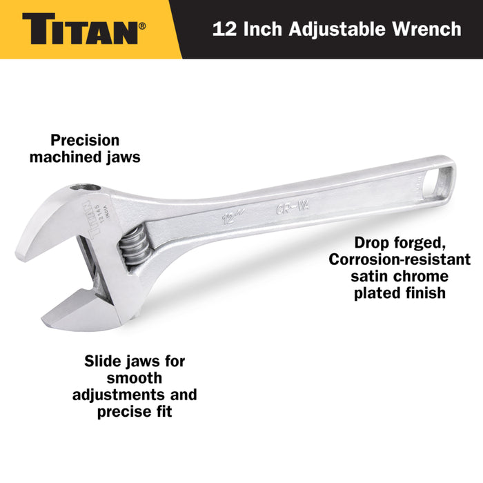 Titan 12" Adjustable Wrench