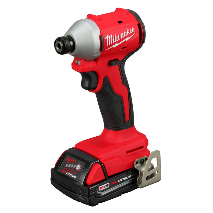 Milwaukee M18 Compact Brushless 1/4" Hex Impact Driver Kit 3650-22CT